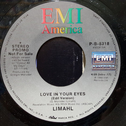 Limahl : Love In Your Eyes (7", Promo, Styrene)