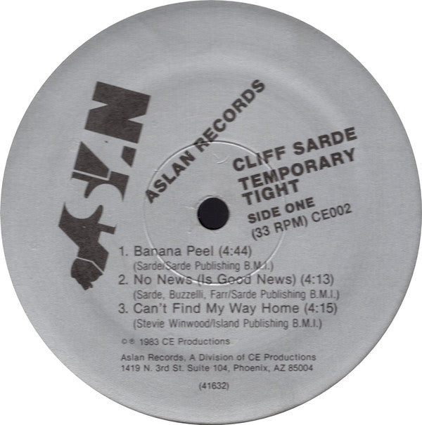Cliff Sarde : Temporary Tight (12", EP)