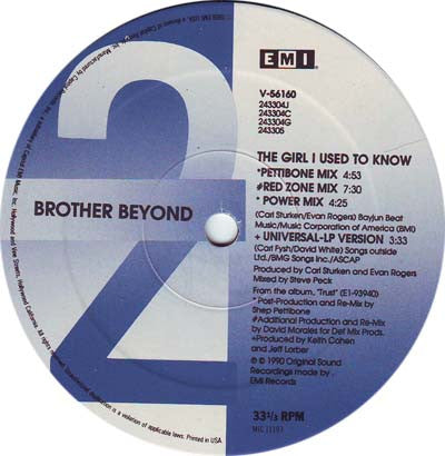 Brother Beyond : The Girl I Used To Know (12")
