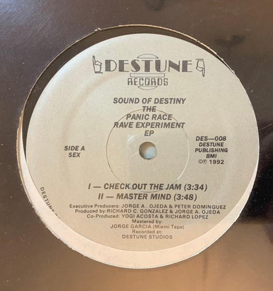 Sound Of Destiny : The Panic Race Rave Experiment EP (12")