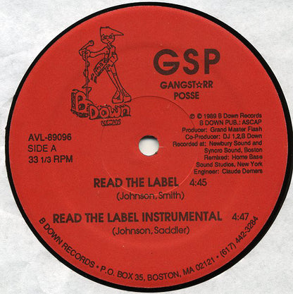 Gangstarr Posse : Read The Label (12")