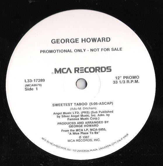 George Howard : Sweetest Taboo (12", Promo)