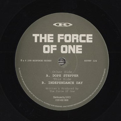 The Force Of One : Dope Stepper / Independance Day (12", Promo)