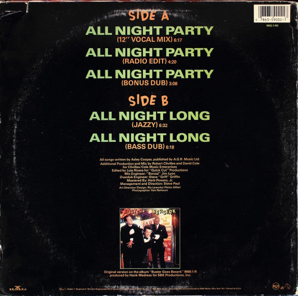 Buster Poindexter : All Night Party (12")