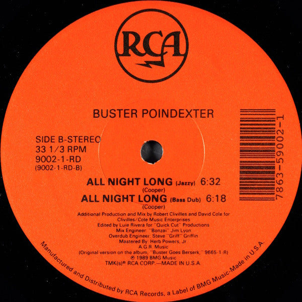 Buster Poindexter : All Night Party (12")