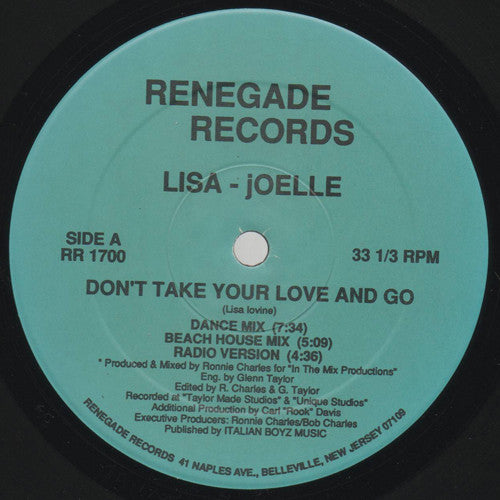 Lisa - Joelle : Don't Take Your Love And Go (12")