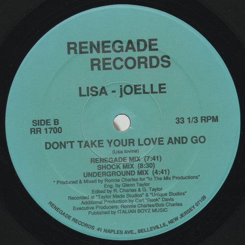 Lisa - Joelle : Don't Take Your Love And Go (12")