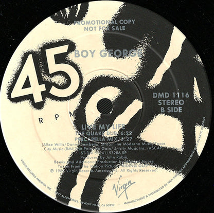 Boy George : Live My Life (12", Promo)