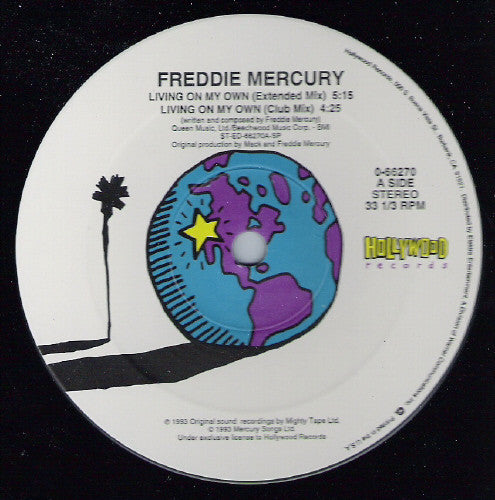 Freddie Mercury : Living On My Own (12", Single)