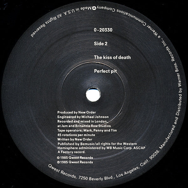 New Order : The Perfect Kiss (12", Single, ARC)