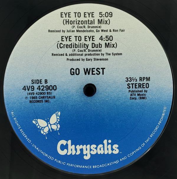 Go West : Eye To Eye (Credibility Mix) (12")