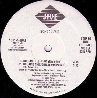 Schoolly D : Housing The Joint (12", Promo)