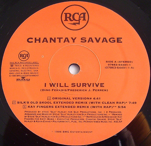 Chantay Savage : I Will Survive (12")