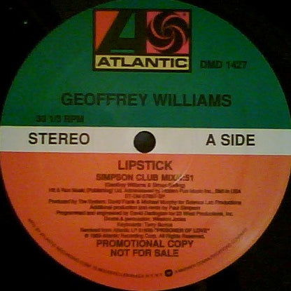 Geoffrey Williams : Lipstick (12", Promo)