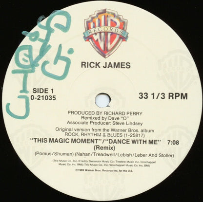 Rick James : This Magic Moment / Dance With Me (12", Maxi)