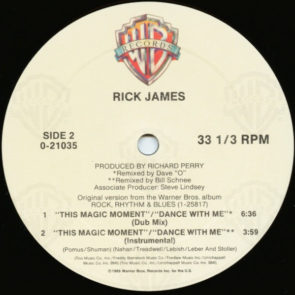 Rick James : This Magic Moment / Dance With Me (12", Maxi)