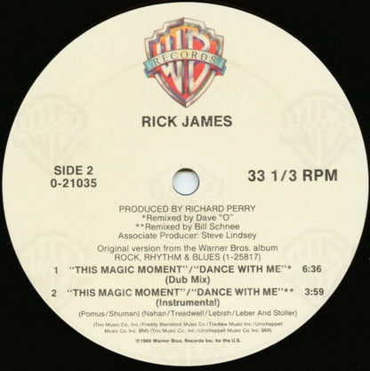 Rick James : This Magic Moment / Dance With Me (12", Maxi)