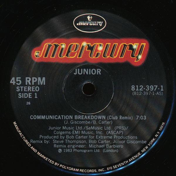 Junior (2) : Communication Breakdown (12")