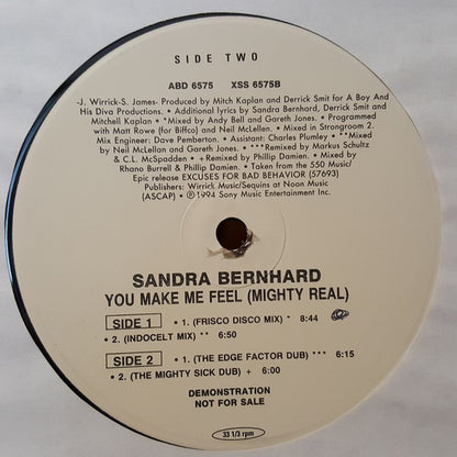 Sandra Bernhard : You Make Me Feel (Mighty Real) (12", Promo)