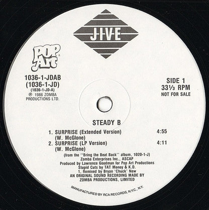 Steady B : Surprise / Get Physical (12", Promo)