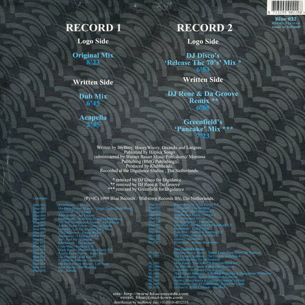 Klubbheads : Release The Pressure (2x12")