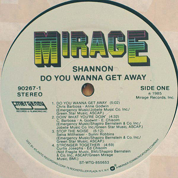 Shannon : Do You Wanna Get Away (LP, Album, All)