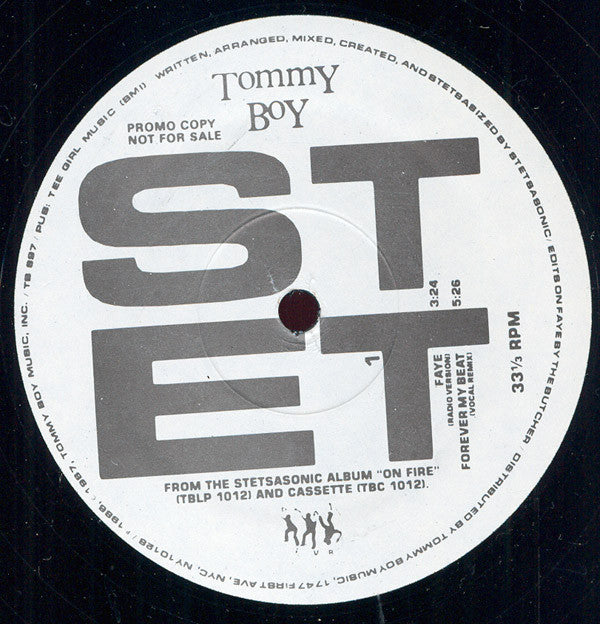 Stetsasonic : Faye / Forever My Beat (12", Promo)