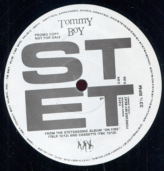 Stetsasonic : Faye / Forever My Beat (12", Promo)