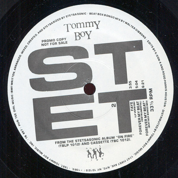 Stetsasonic : Faye / Forever My Beat (12", Promo)