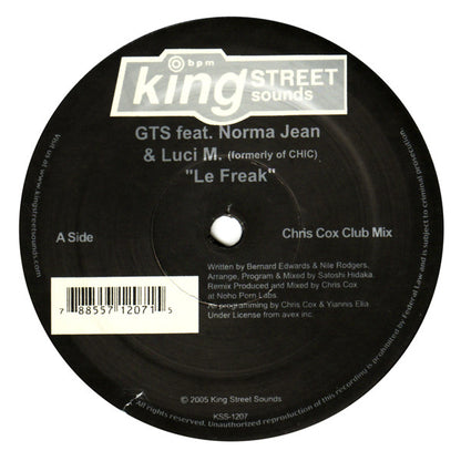 GTS Feat. Norma Jean Wright & Luci Martin : Le Freak (12")