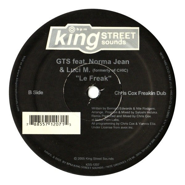 GTS Feat. Norma Jean Wright & Luci Martin : Le Freak (12")