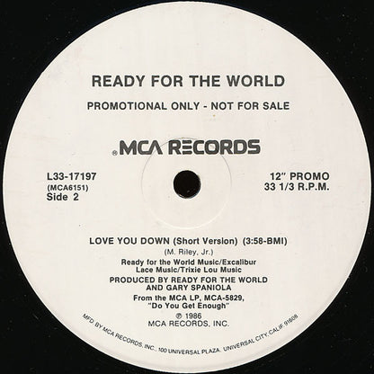 Ready For The World : Love You Down (12", Single, Promo)