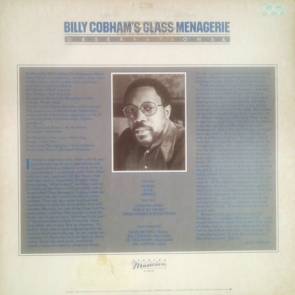 Billy Cobham's Glass Menagerie : Observations & (LP, Album, Promo, SP )