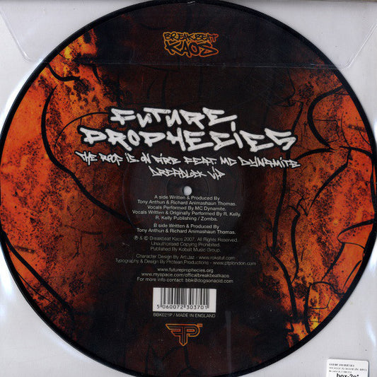 Future Prophecies : The Roof Is On Fire / Dreadlock (VIP) (12", Pic)
