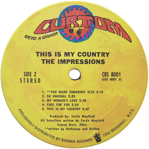 The Impressions : This Is My Country (LP, Album, San)