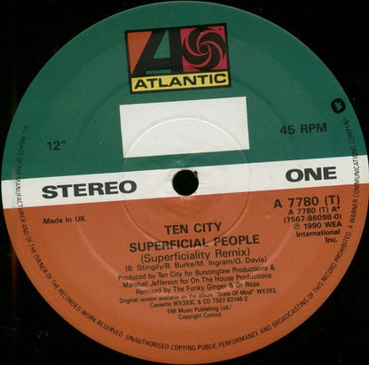Ten City : Superficial People (12")