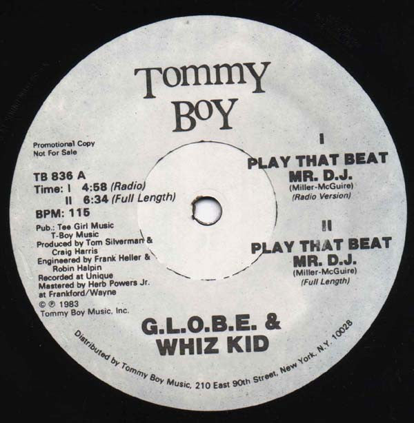 G.L.O.B.E. & Whiz Kid : Play That Beat Mr. D.J. (12", Promo)