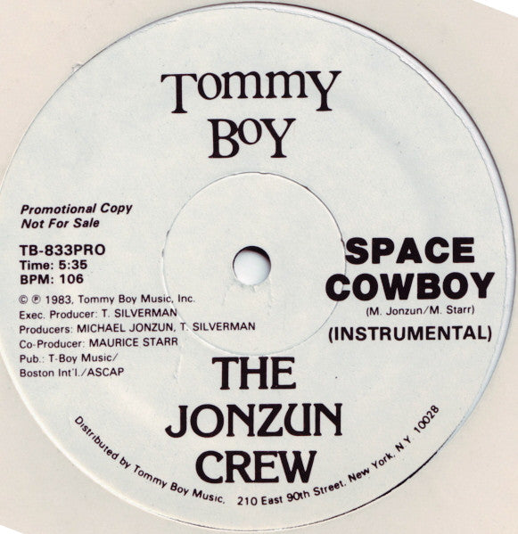 The Jonzun Crew : Space Cowboy (12", Promo)