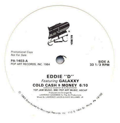 Eddie "D" Featuring Galaxxy : Cold Cash $ Money (12", Promo)
