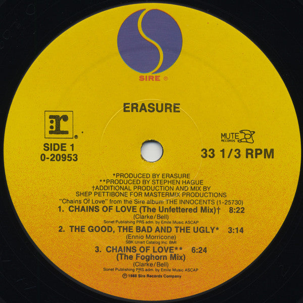 Erasure : Chains Of Love (12", Maxi, All)