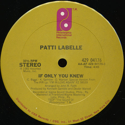 Patti LaBelle : If Only You Knew / I'll Never, Never Give Up (12")