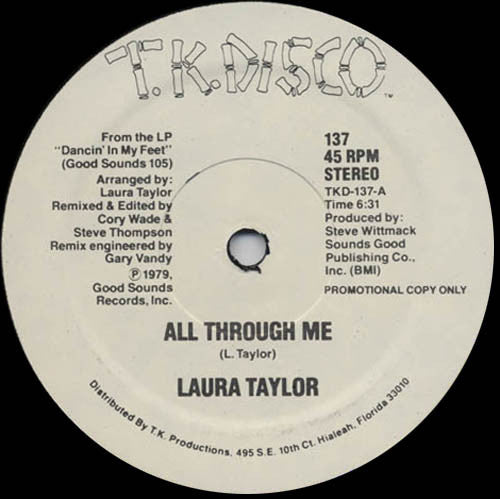 Laura Taylor : All Through Me (12", Promo)