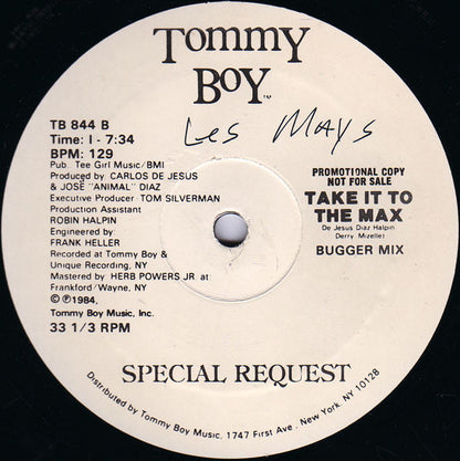 Special Request (2) : Take It To The Max (12", Promo)