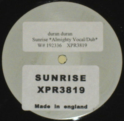 Duran Duran : (Reach Up For The) Sunrise (Remixes) (12", Promo, W/Lbl)