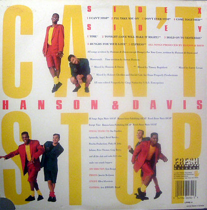 Hanson & Davis : Can't Stop (LP, Album, Promo)