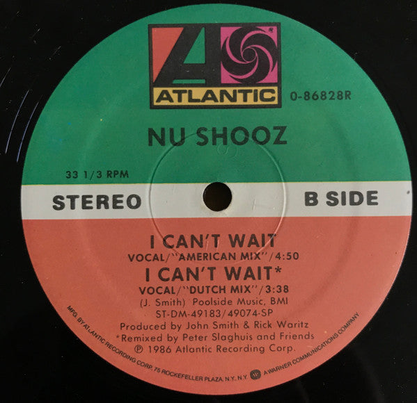 Nu Shooz : I Can't Wait (12", Spe)