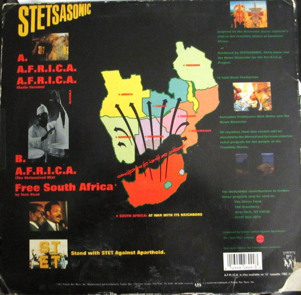 Stetsasonic / Tackhead : A.F.R.I.C.A. / Free South Africa (12", Promo)