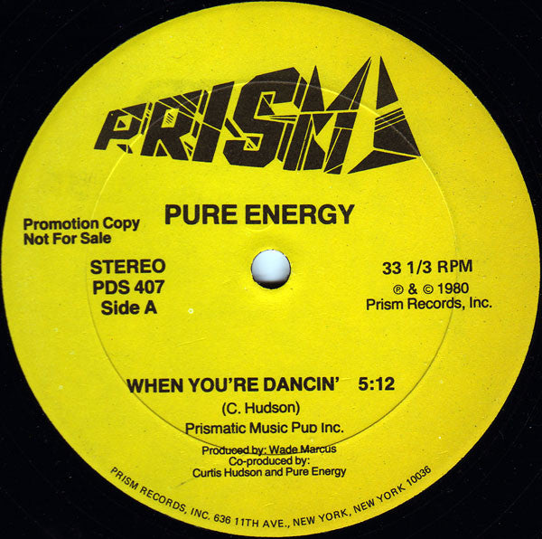 Pure Energy : When You're Dancin' (12", Single, Promo)