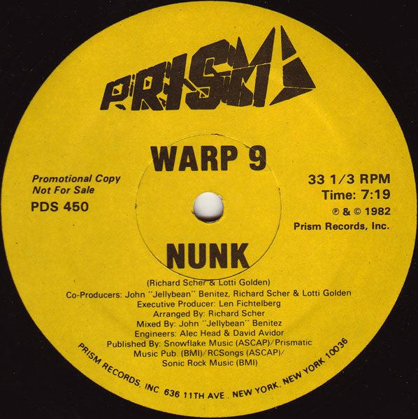 Warp 9 : Nunk (12", Promo)