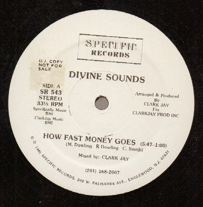 Divine Sounds : How Fast Money Goes (12", Promo)